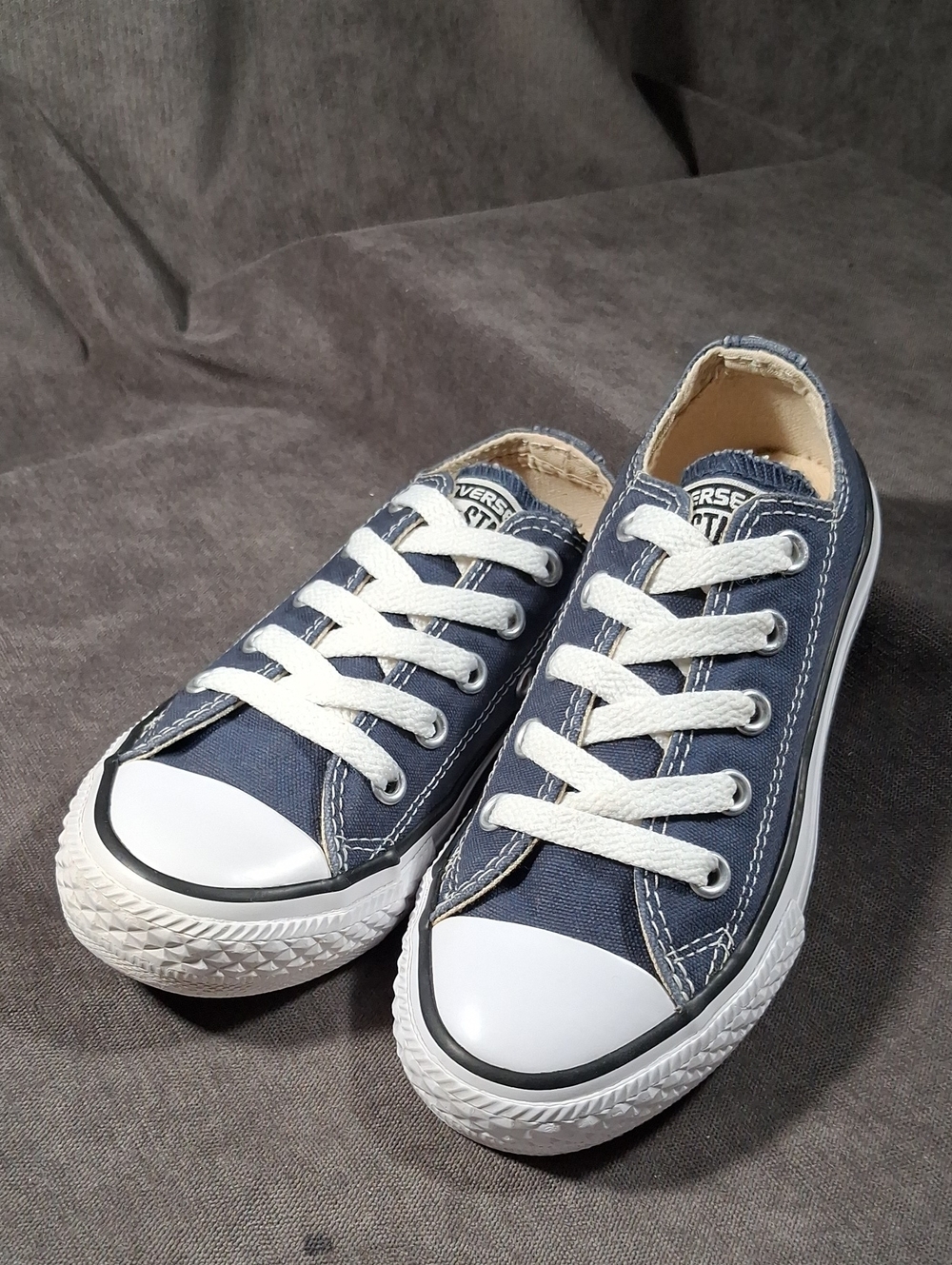 Converse Chuck Taylor All Star Classic Ox Navy Blue Canvas Sneakers VG US 11.5